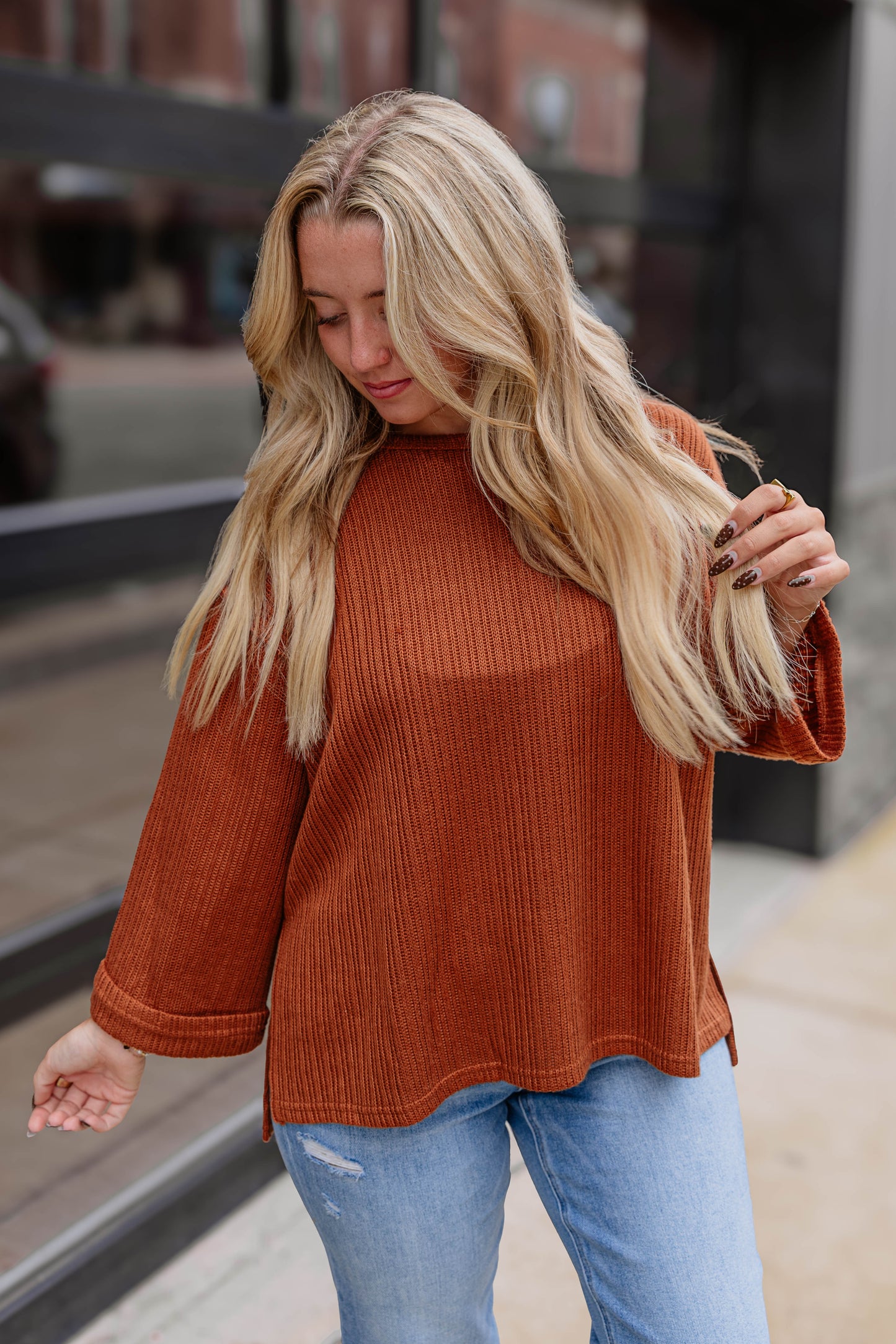 Folded Sleeve Top