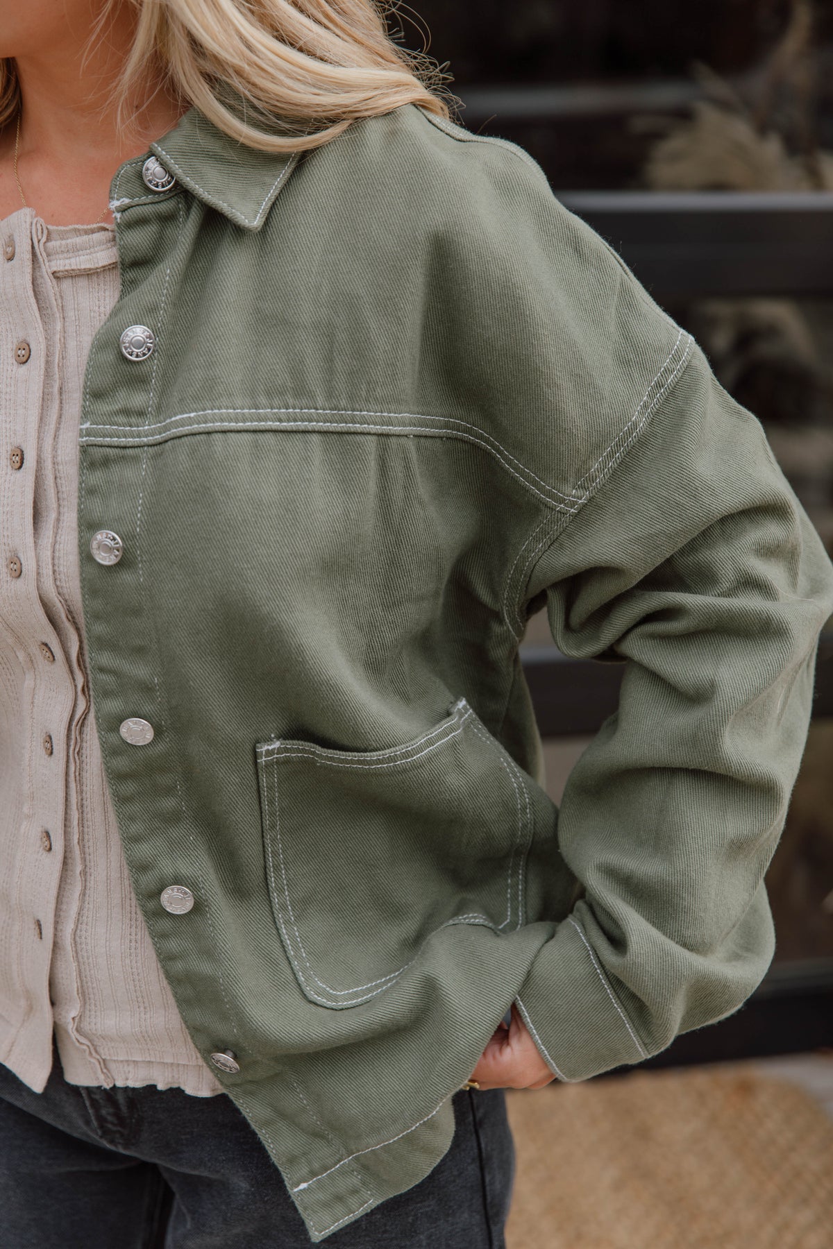 Green Denim Jacket