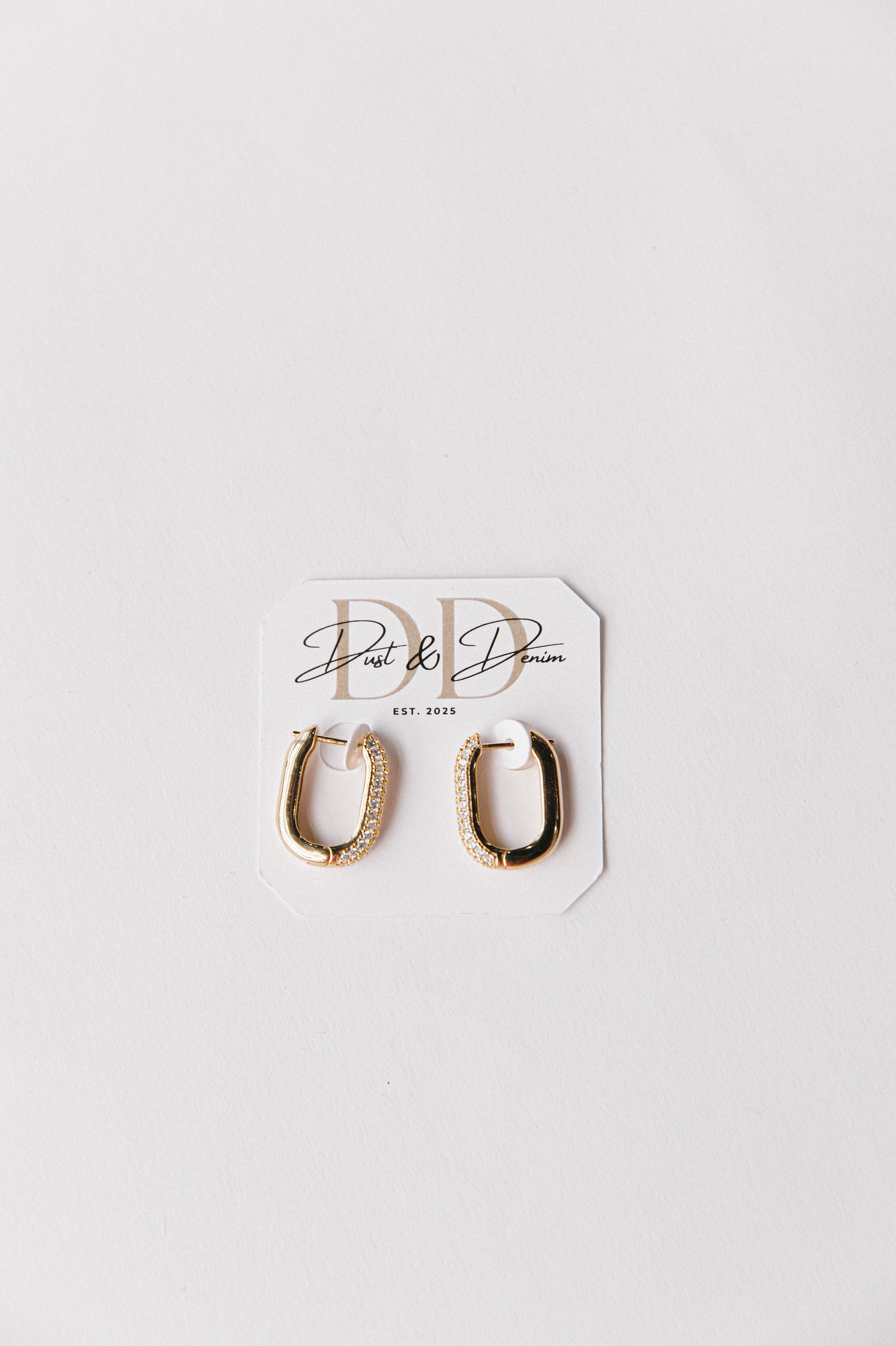 Gold CZ hoops