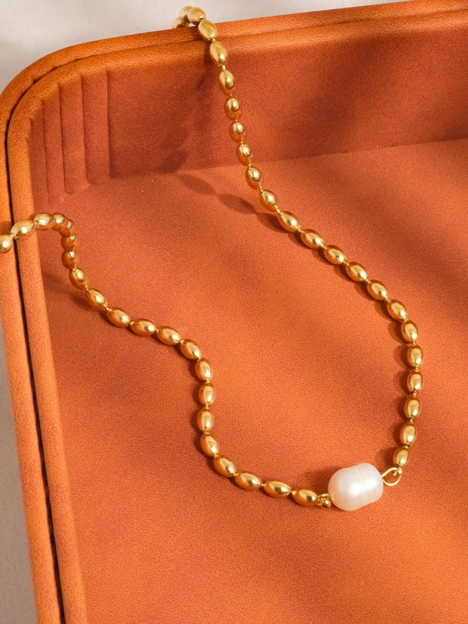 Pearl Ball Chain Necklace