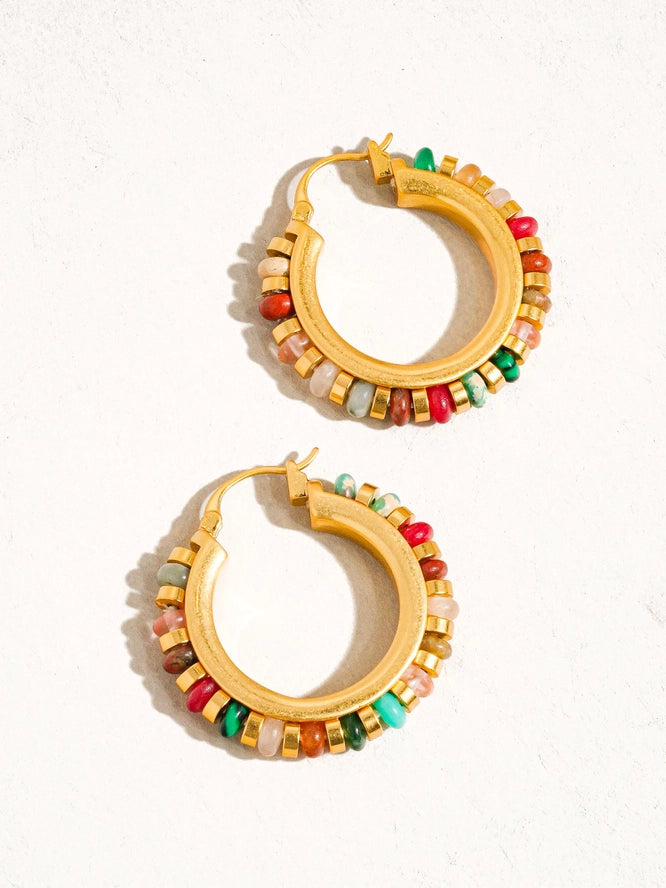 Colorful Beaded Hoop