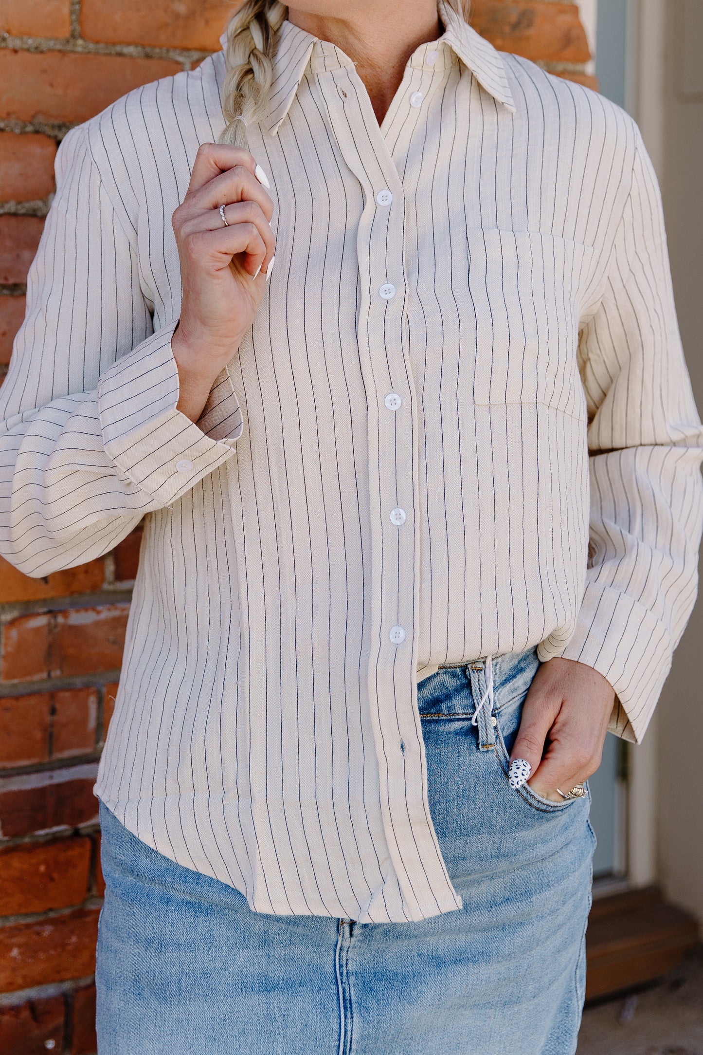 Button Down Stripe Shirt