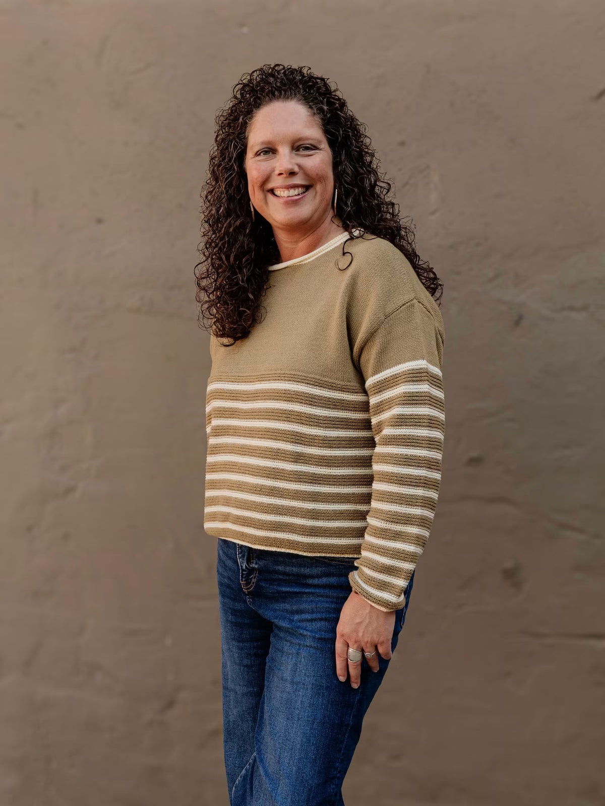 Contrast Stripe Sweater