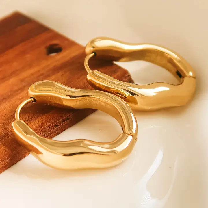 Oval Hoop Earring