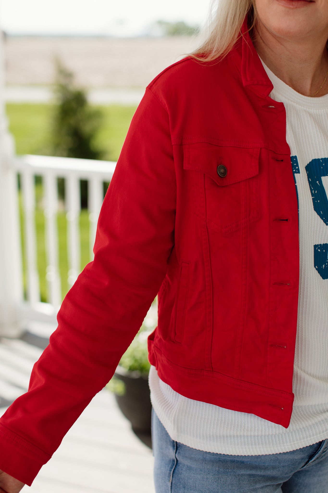 Red Denim Jacket