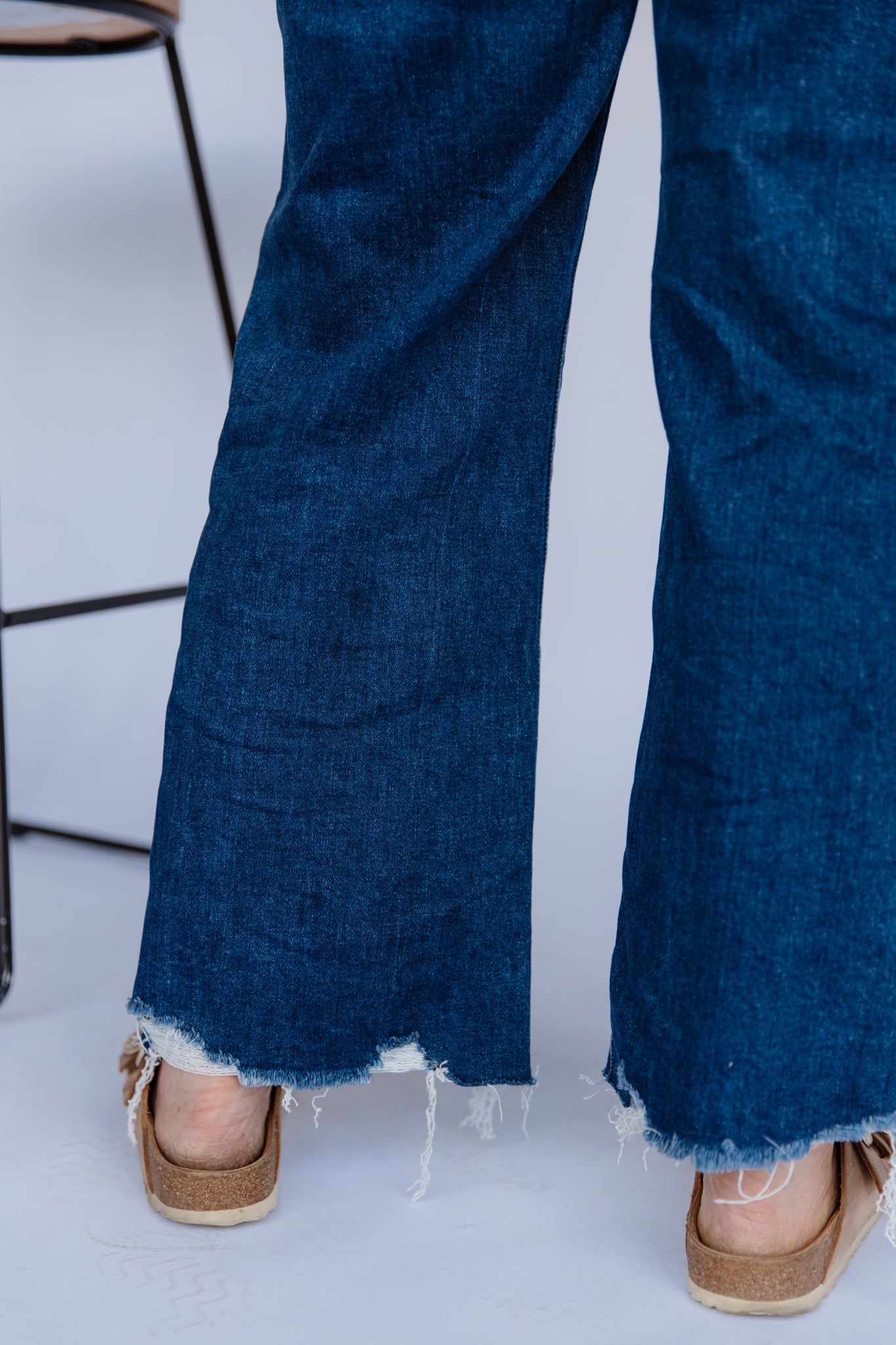 Risen High Rise Crop Wide Leg Jeans