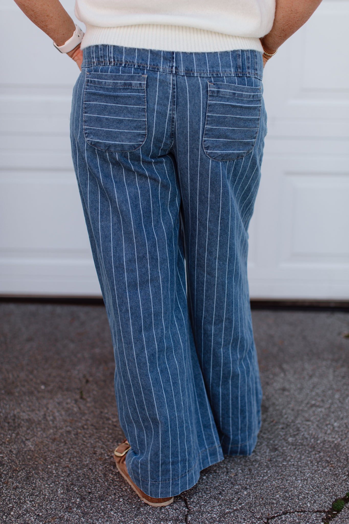 Stripe Drawstring Jean