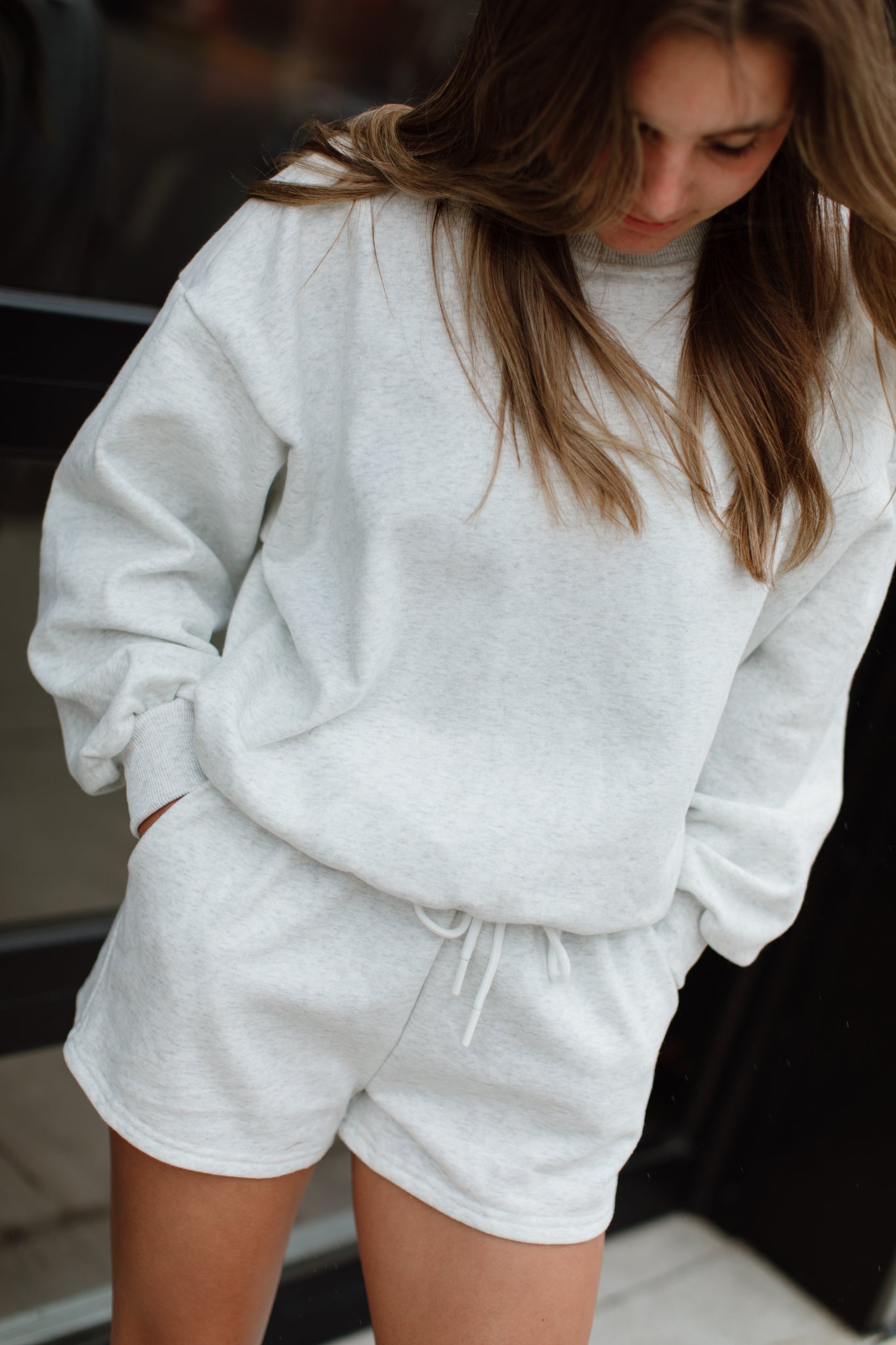 Mock Neck Sweat Set