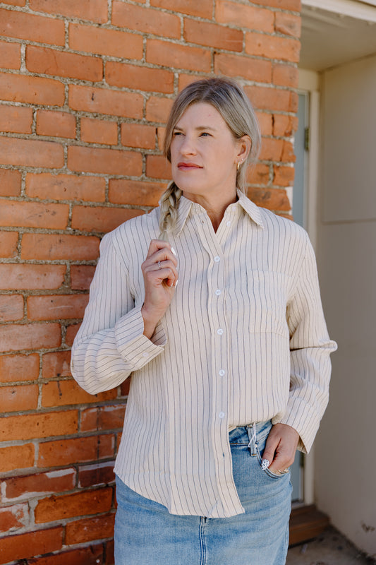 Button Down Stripe Shirt