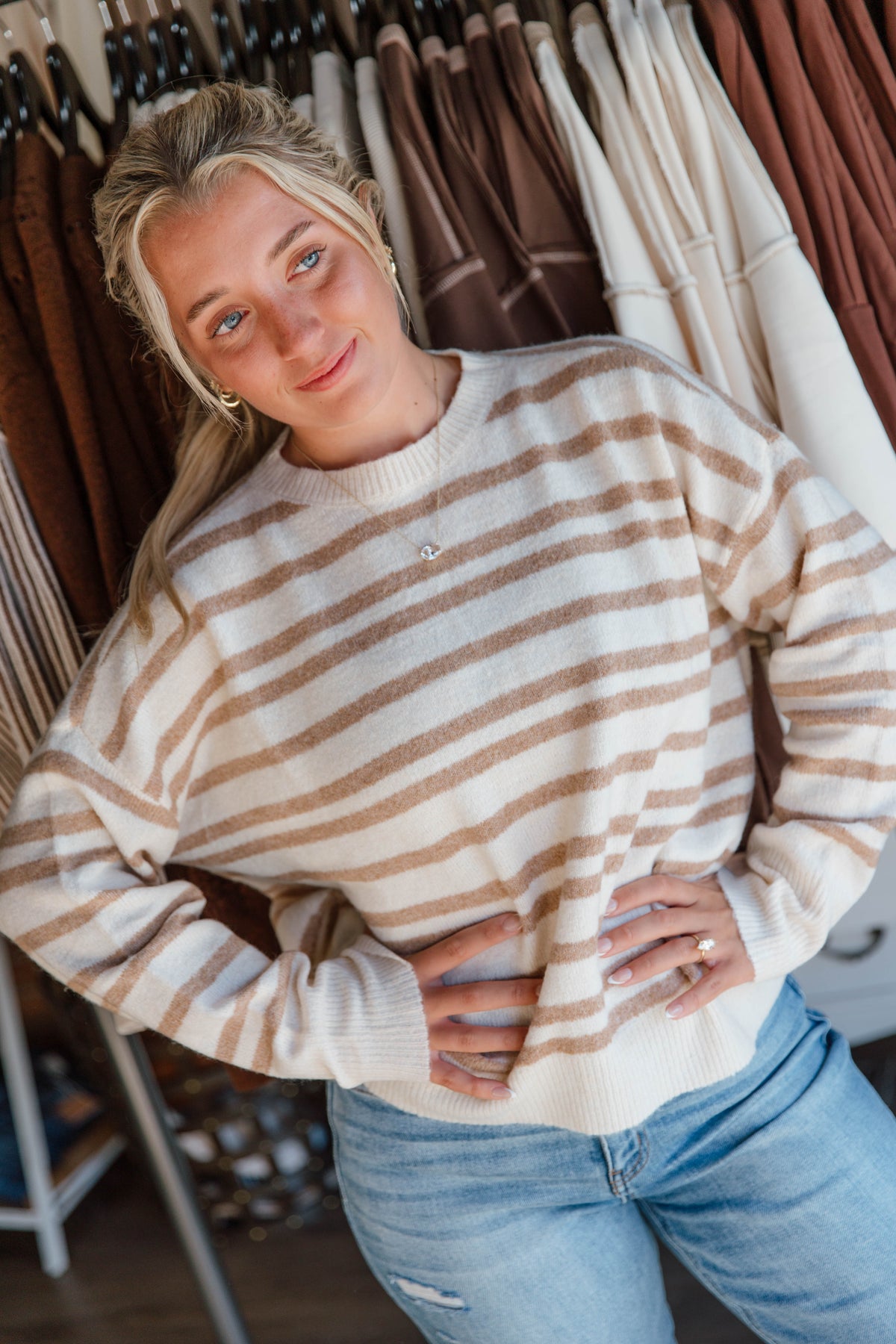 Taupe Knit Sweater