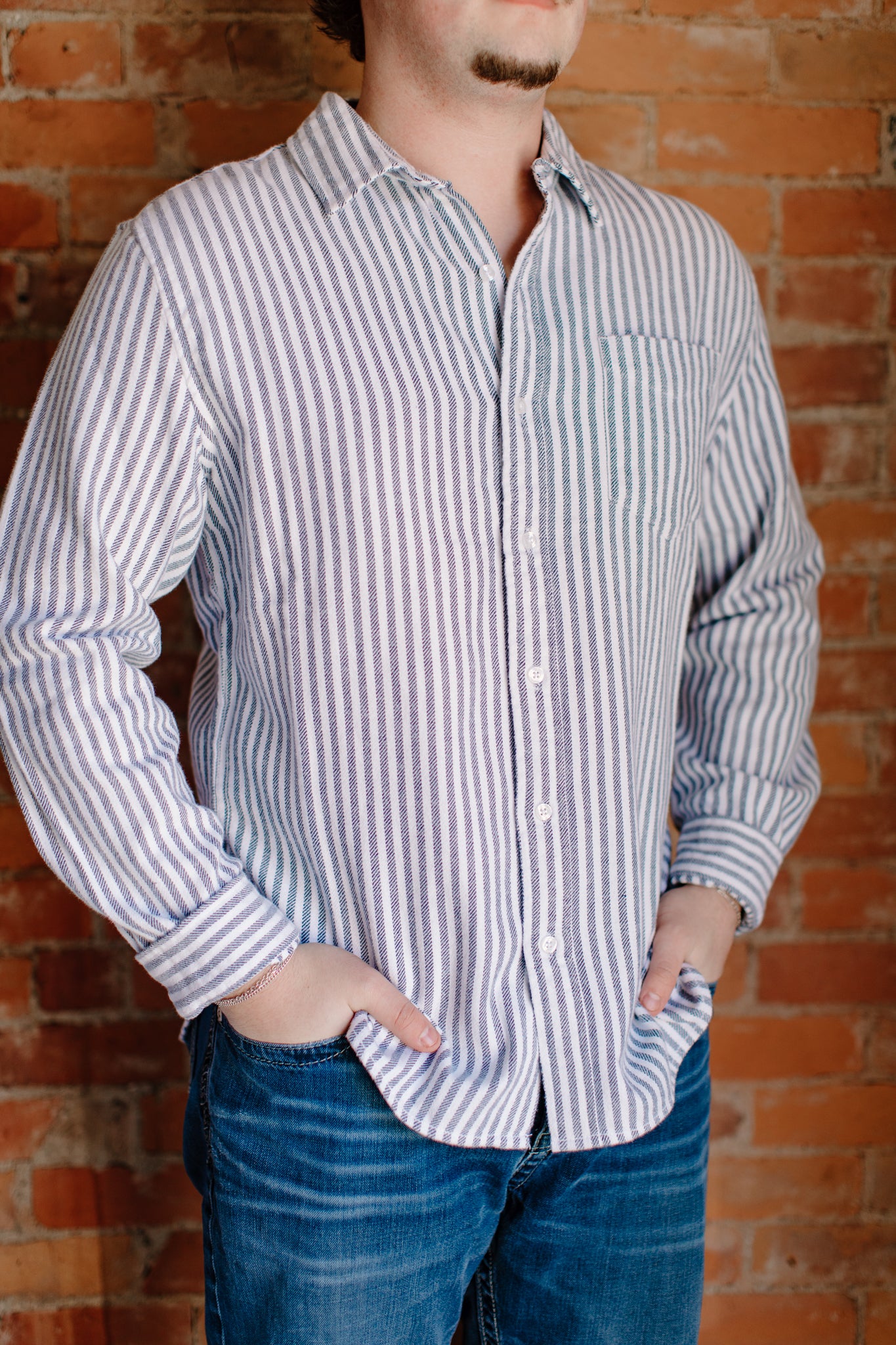 Mens Twill Button Down