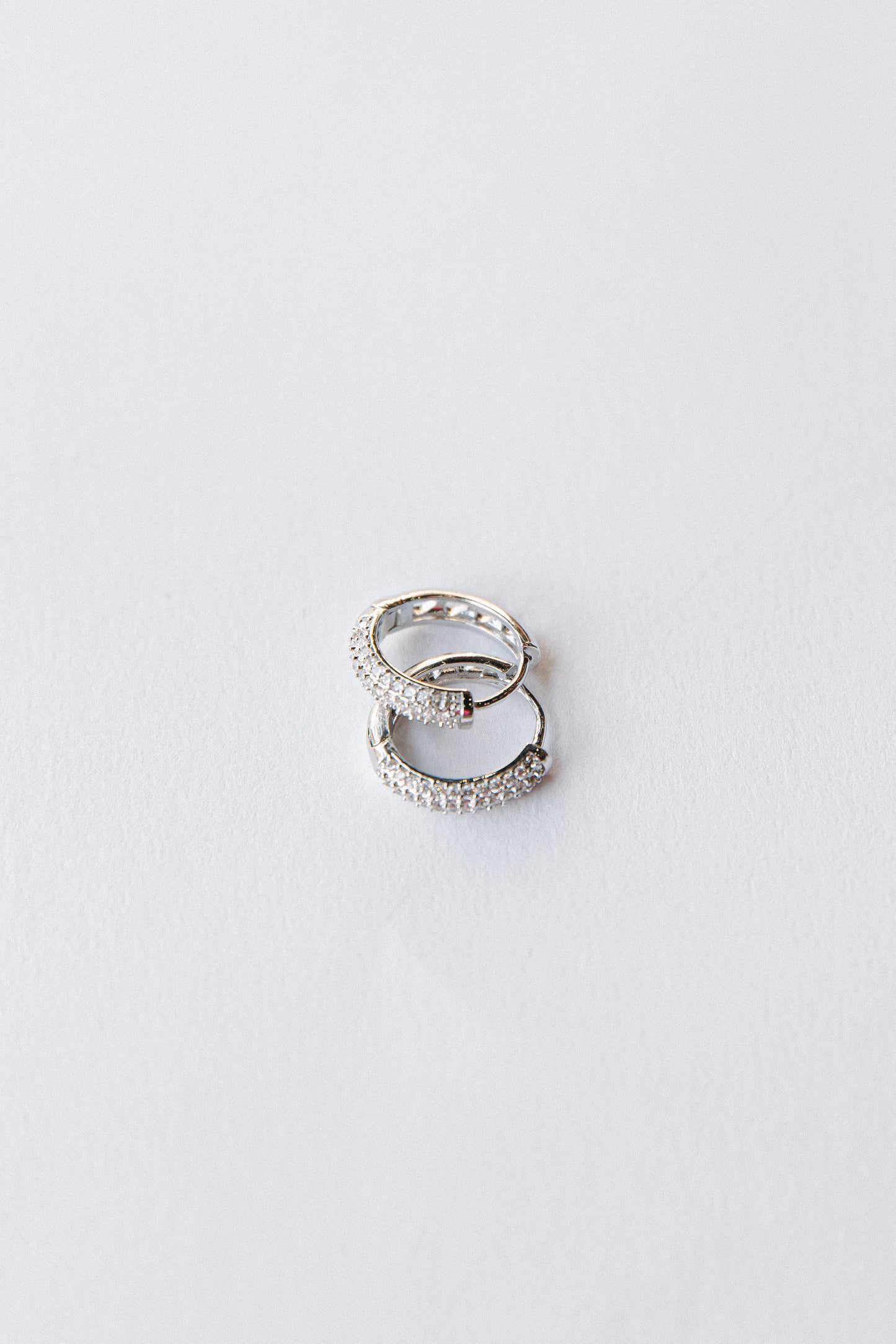 Pave Hoop Earrings