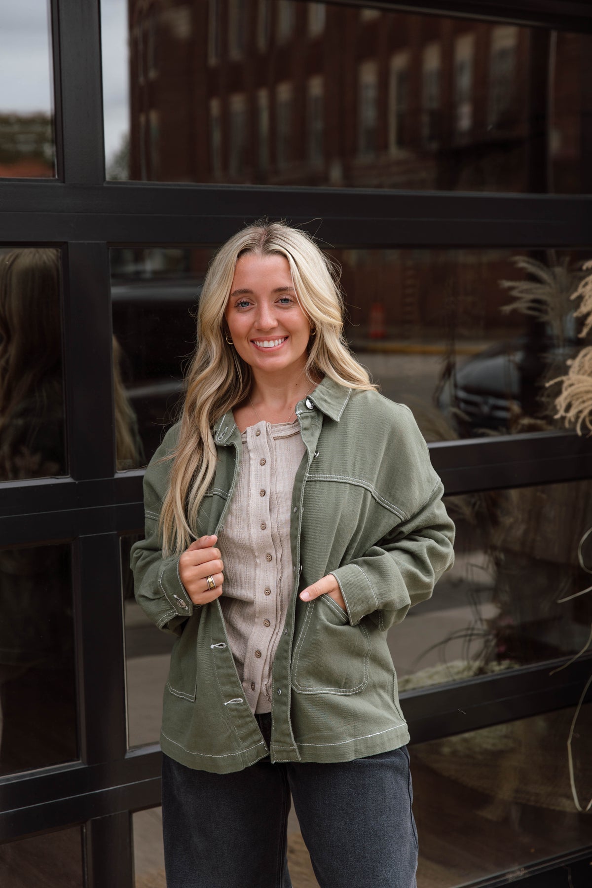 Green Denim Jacket