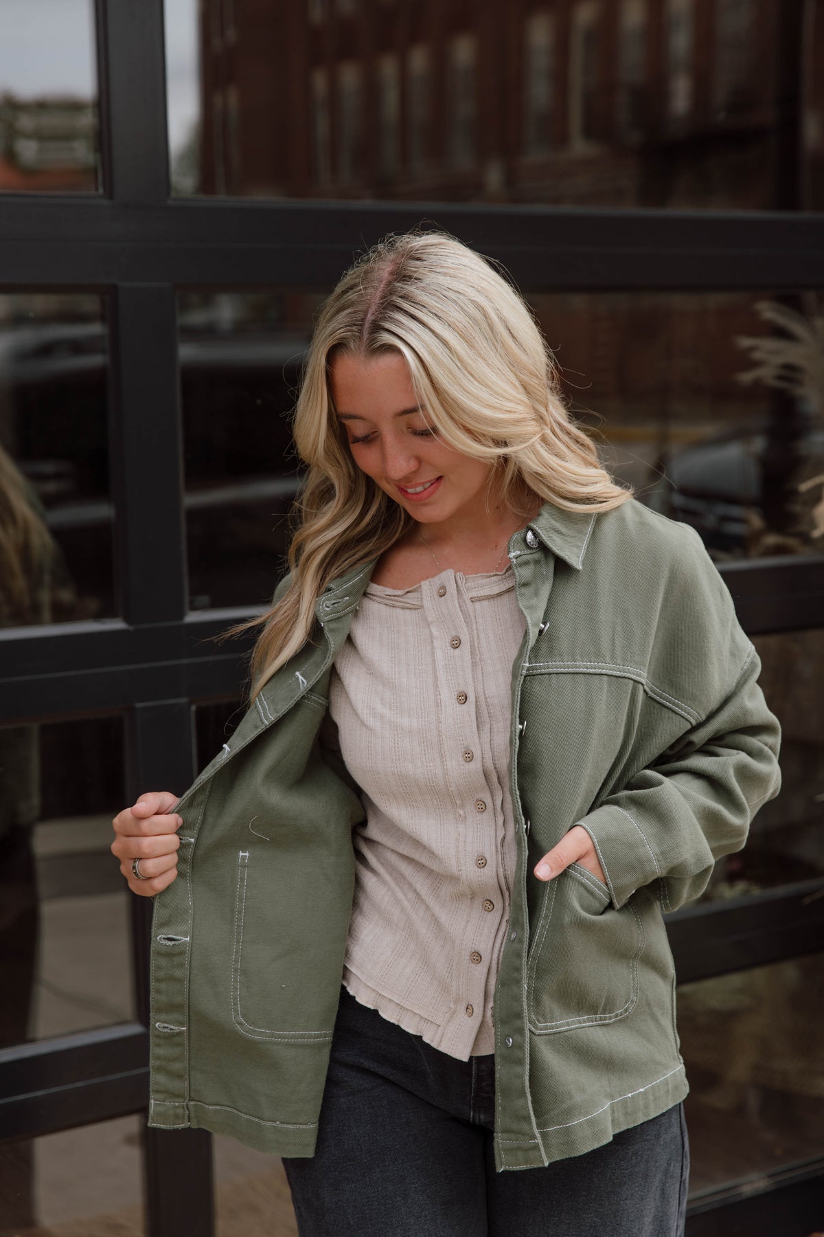 Green Denim Jacket
