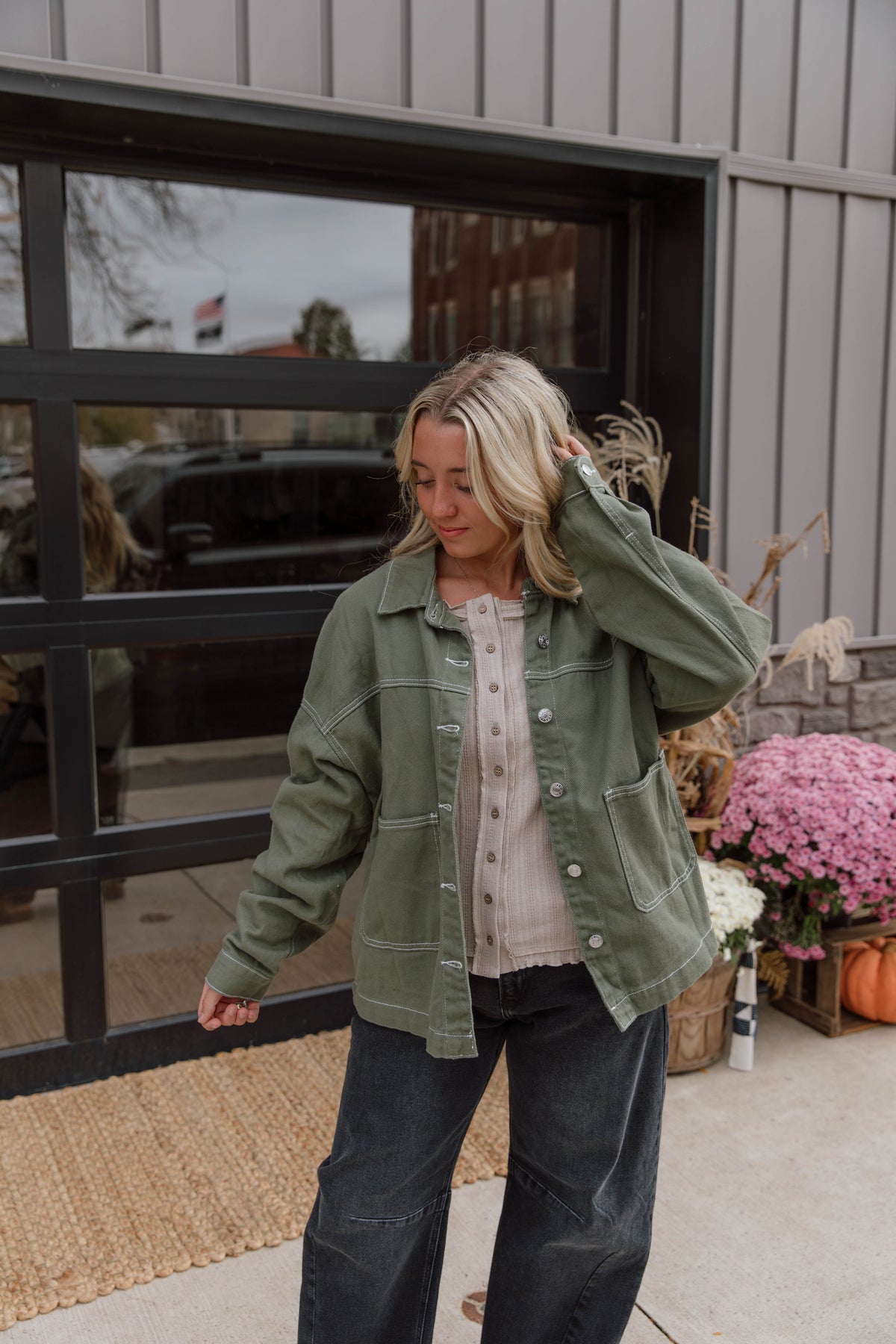 Green Denim Jacket