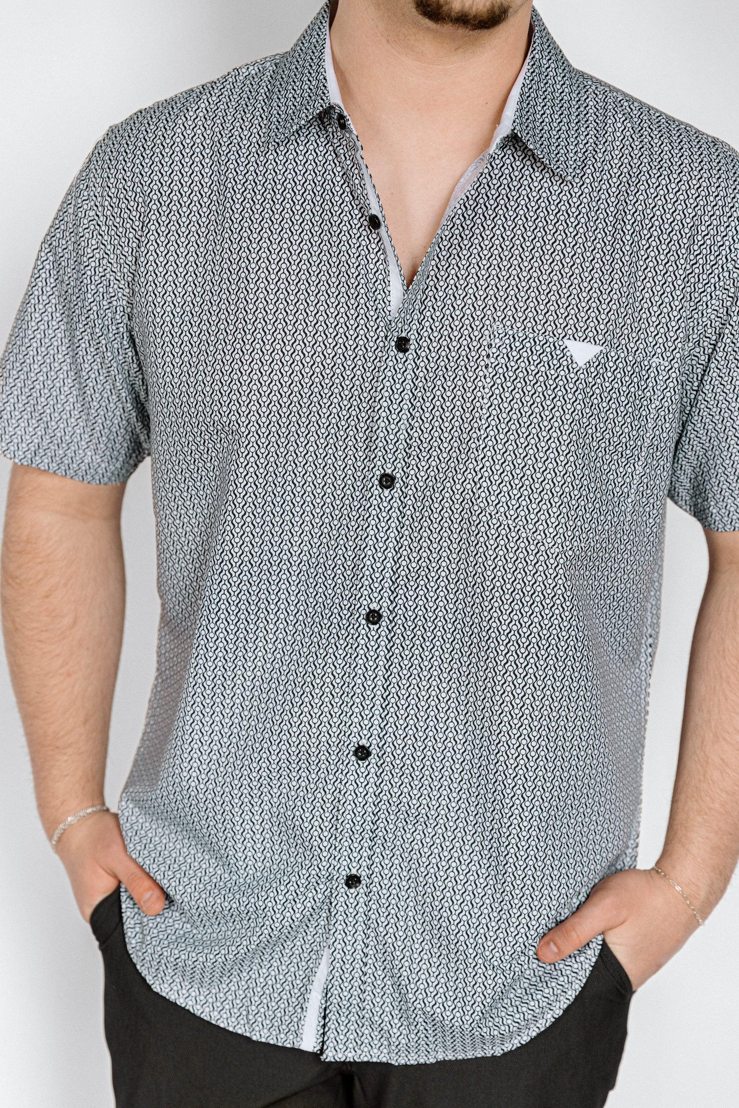 Circle Button Down