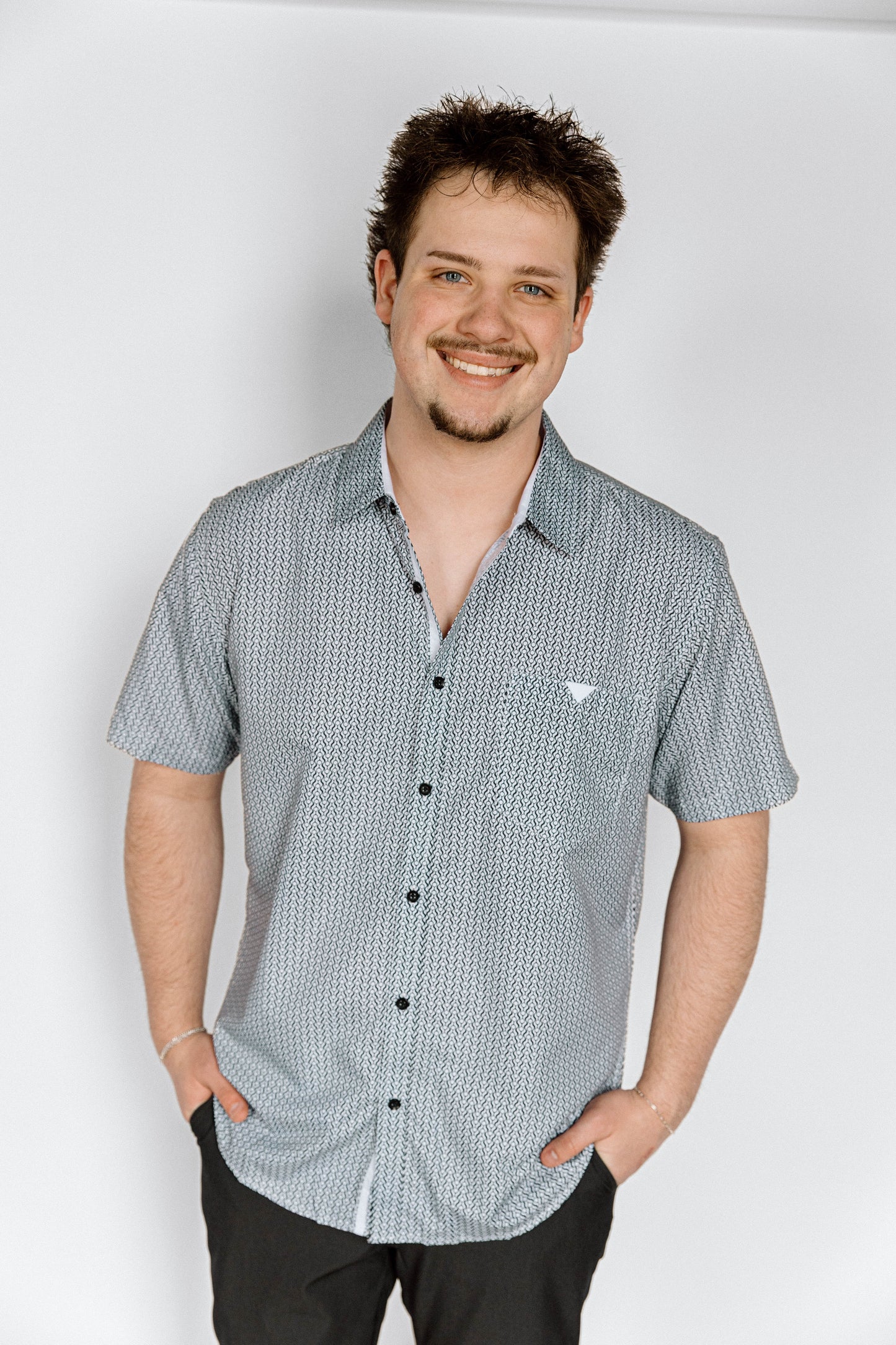 Circle Button Down