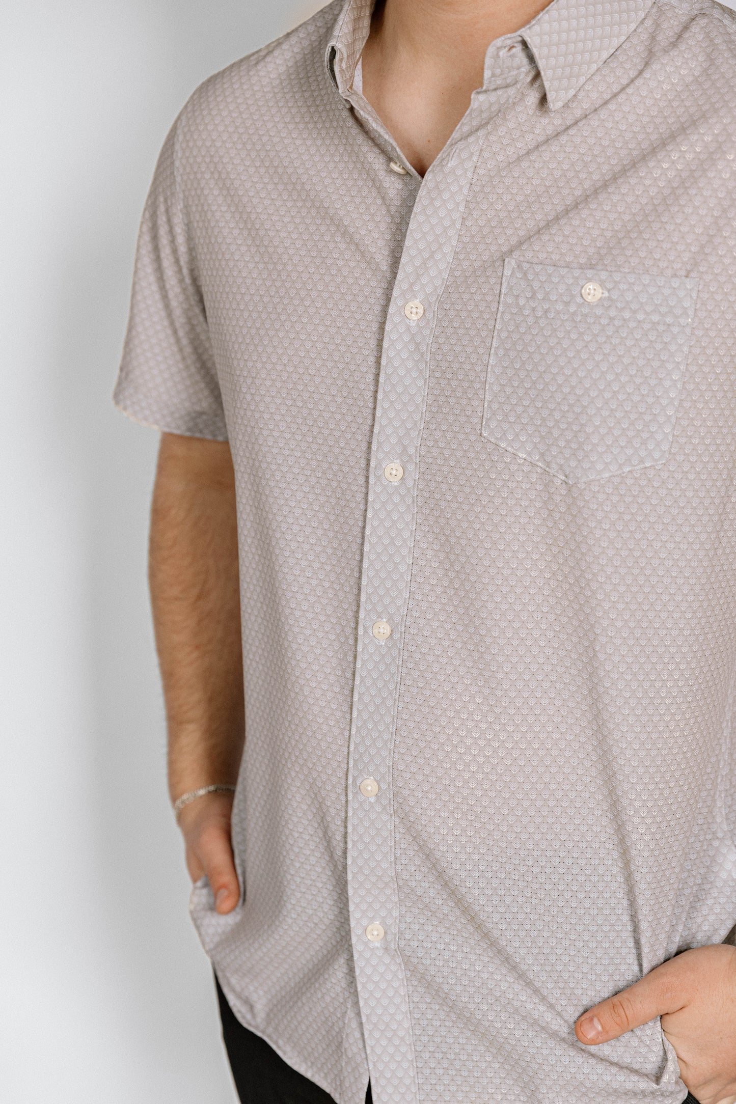 Men's Short Sleeve Button Up