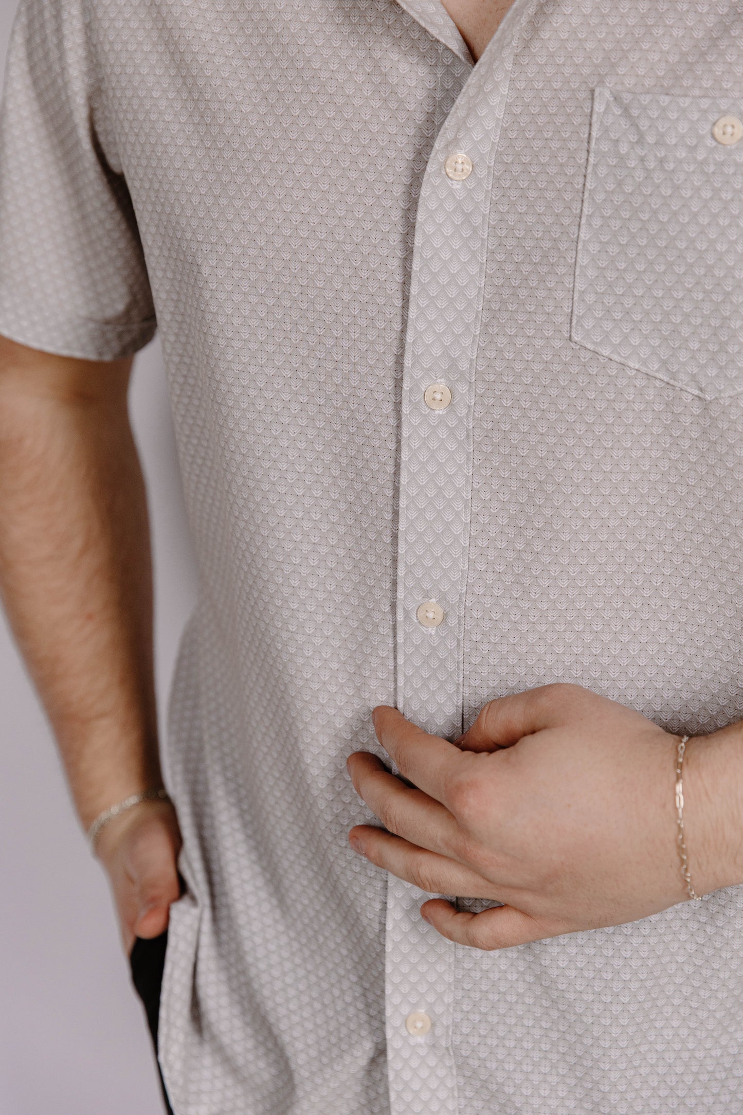 Men's Short Sleeve Button Up
