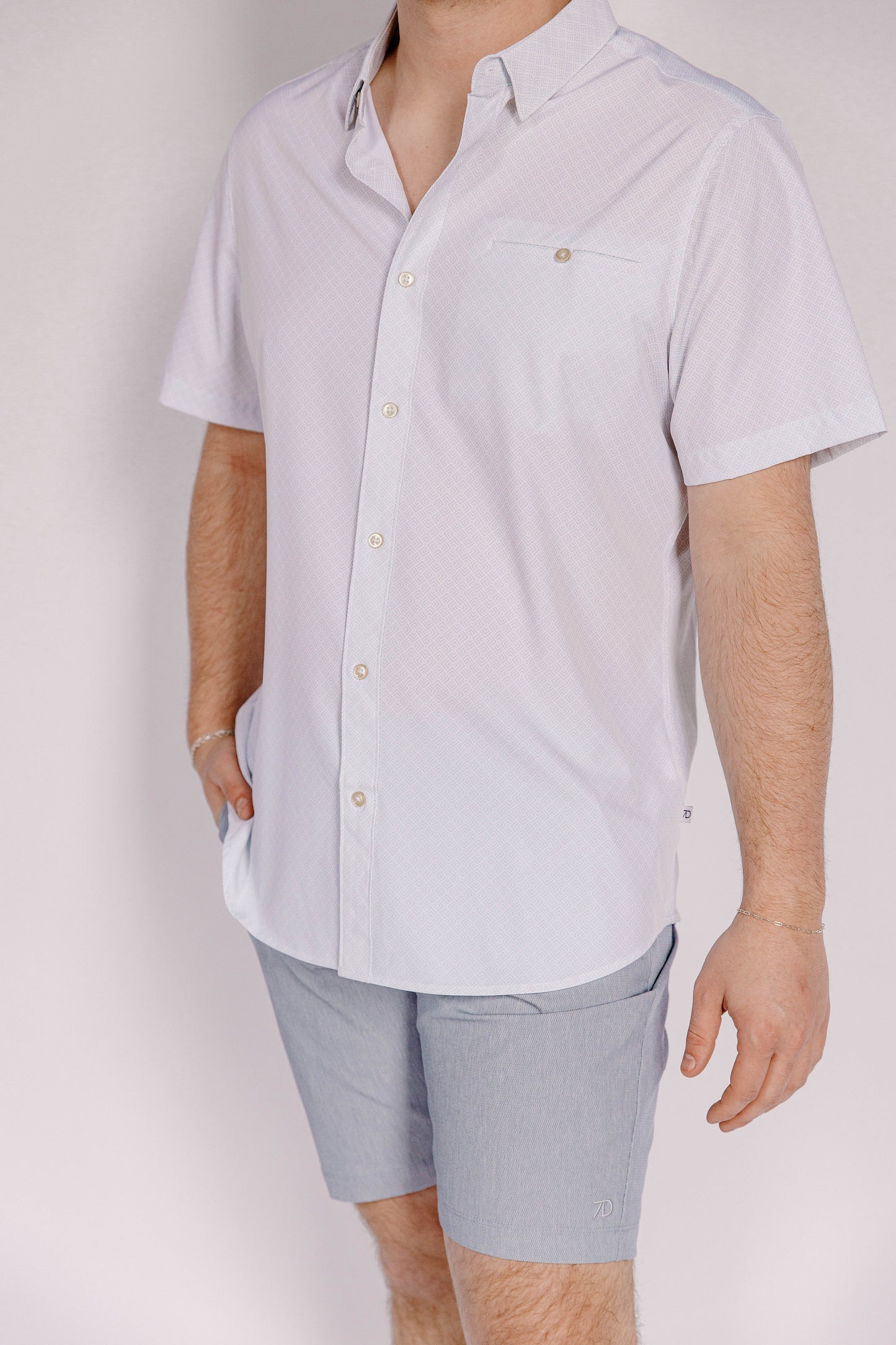 Mens Short Sleeve Button Up