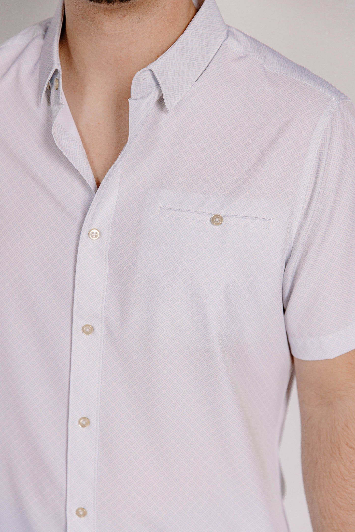 Mens Short Sleeve Button Up