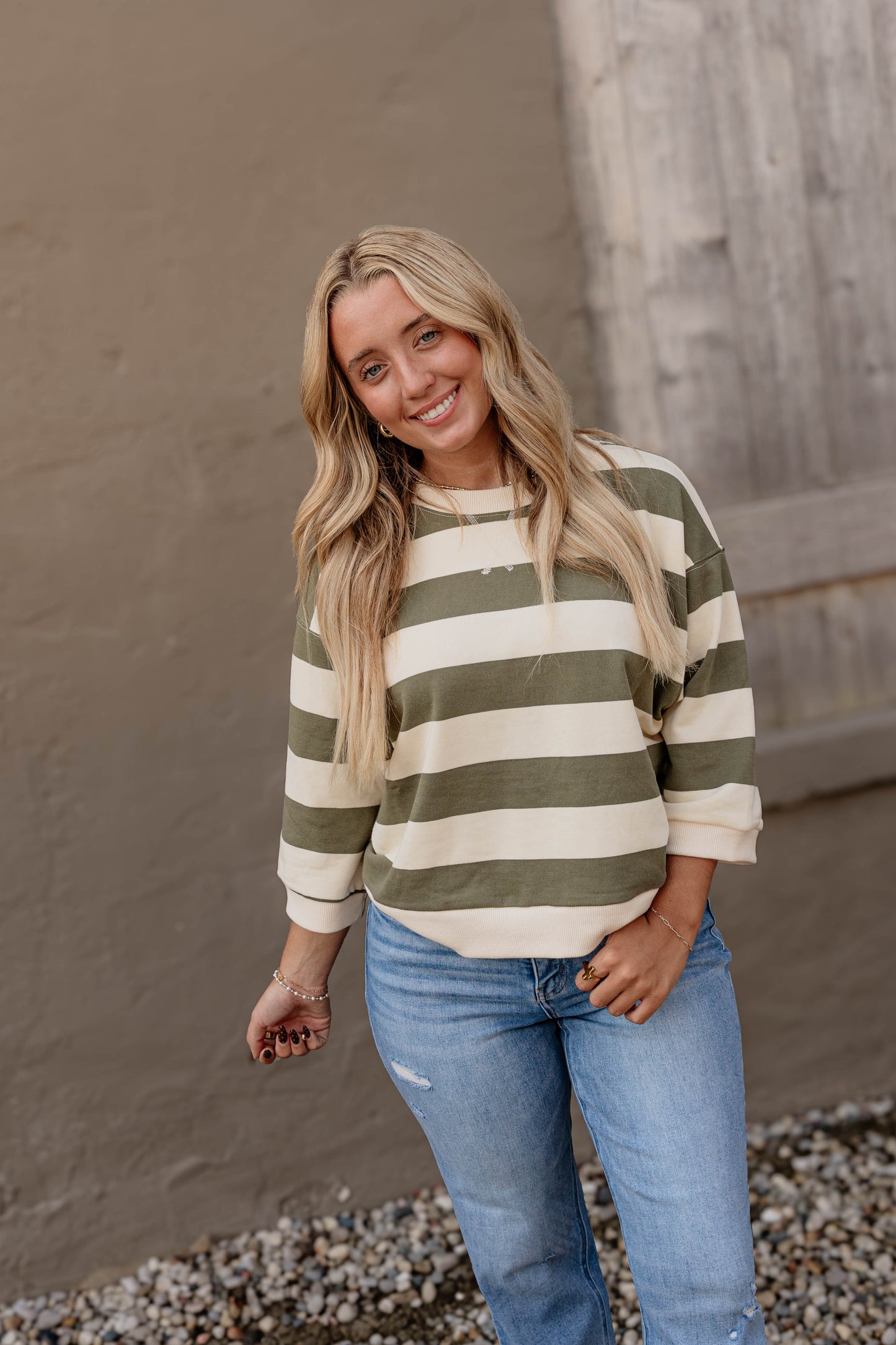 Jaelynn Stripe Crewneck