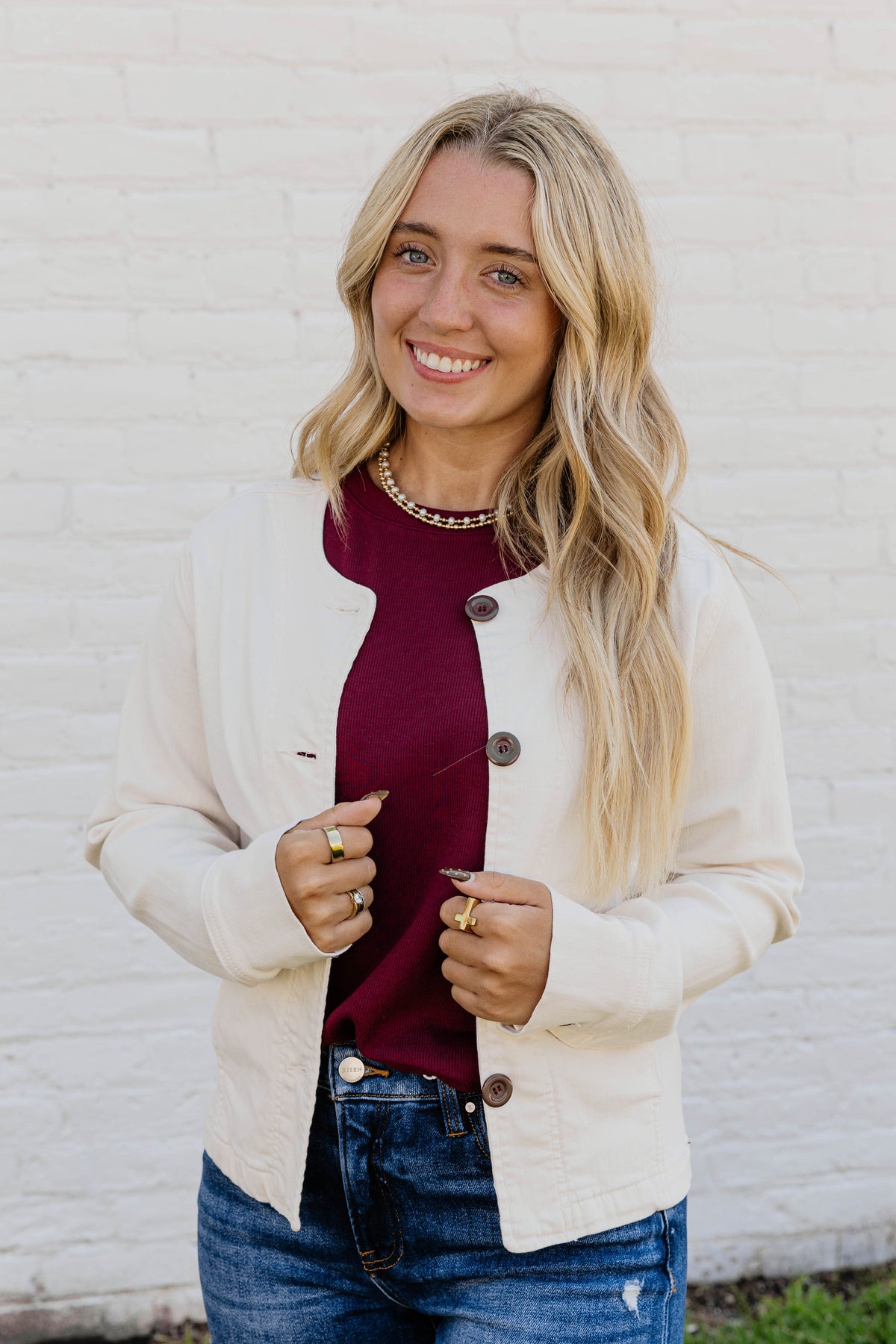 Cream Barrel Jacket
