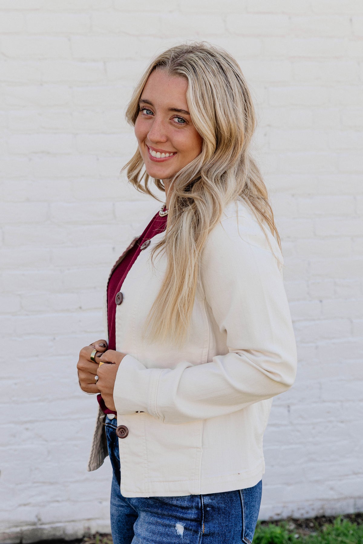 Cream Barrel Jacket
