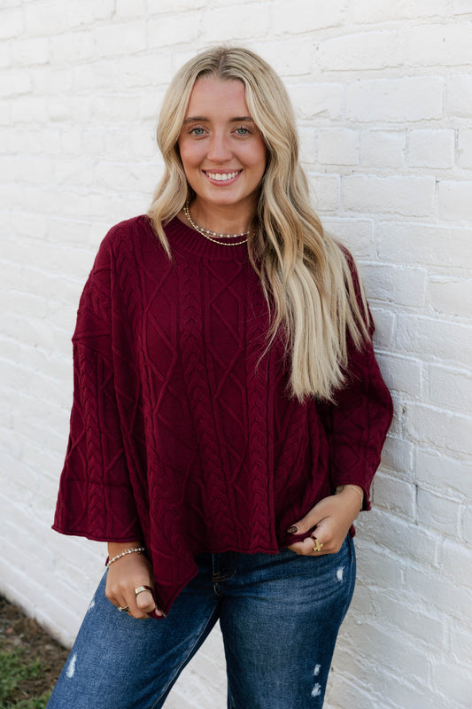 3/4 Cable Knit