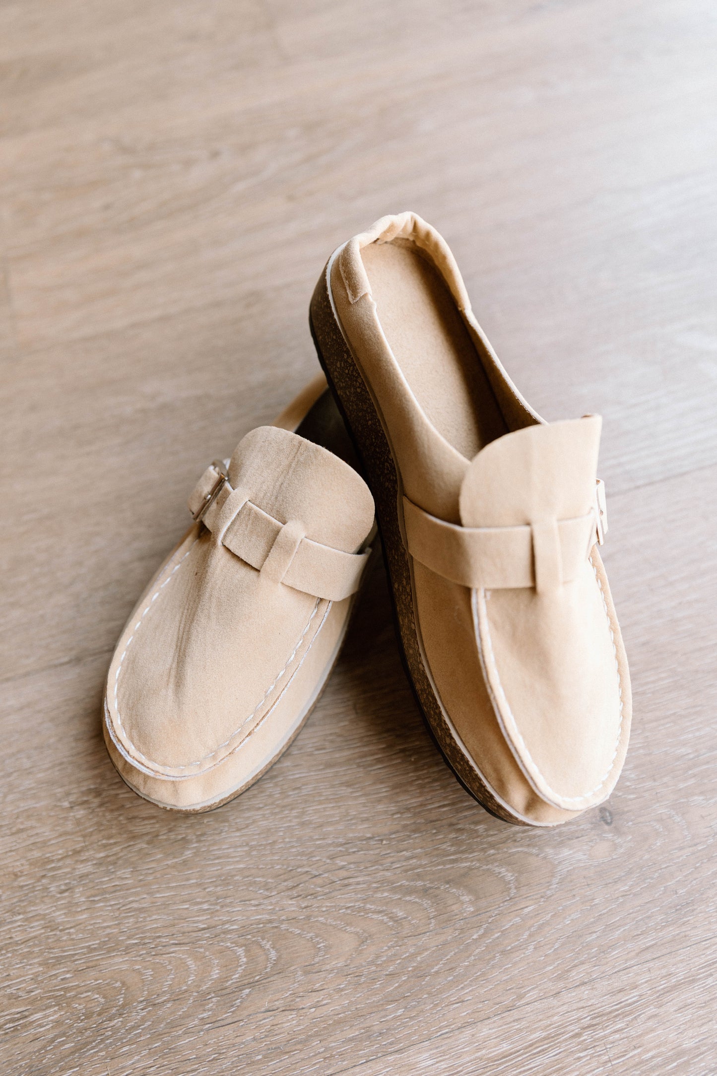 Tan Buckle Shoes