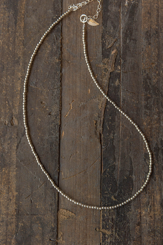 2mm beaded necklace