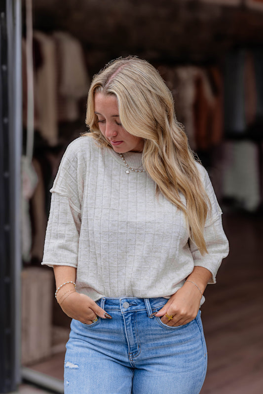 Cropped Knit Sweater