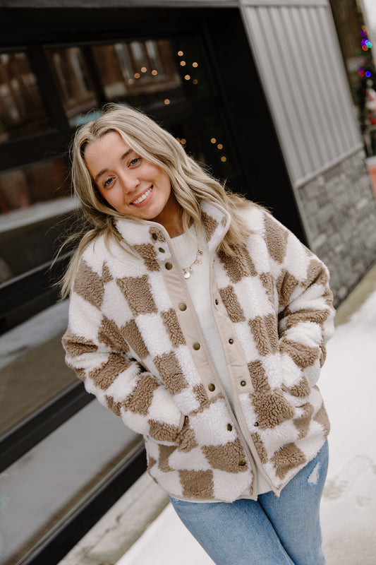 Brown Checkered Jacket