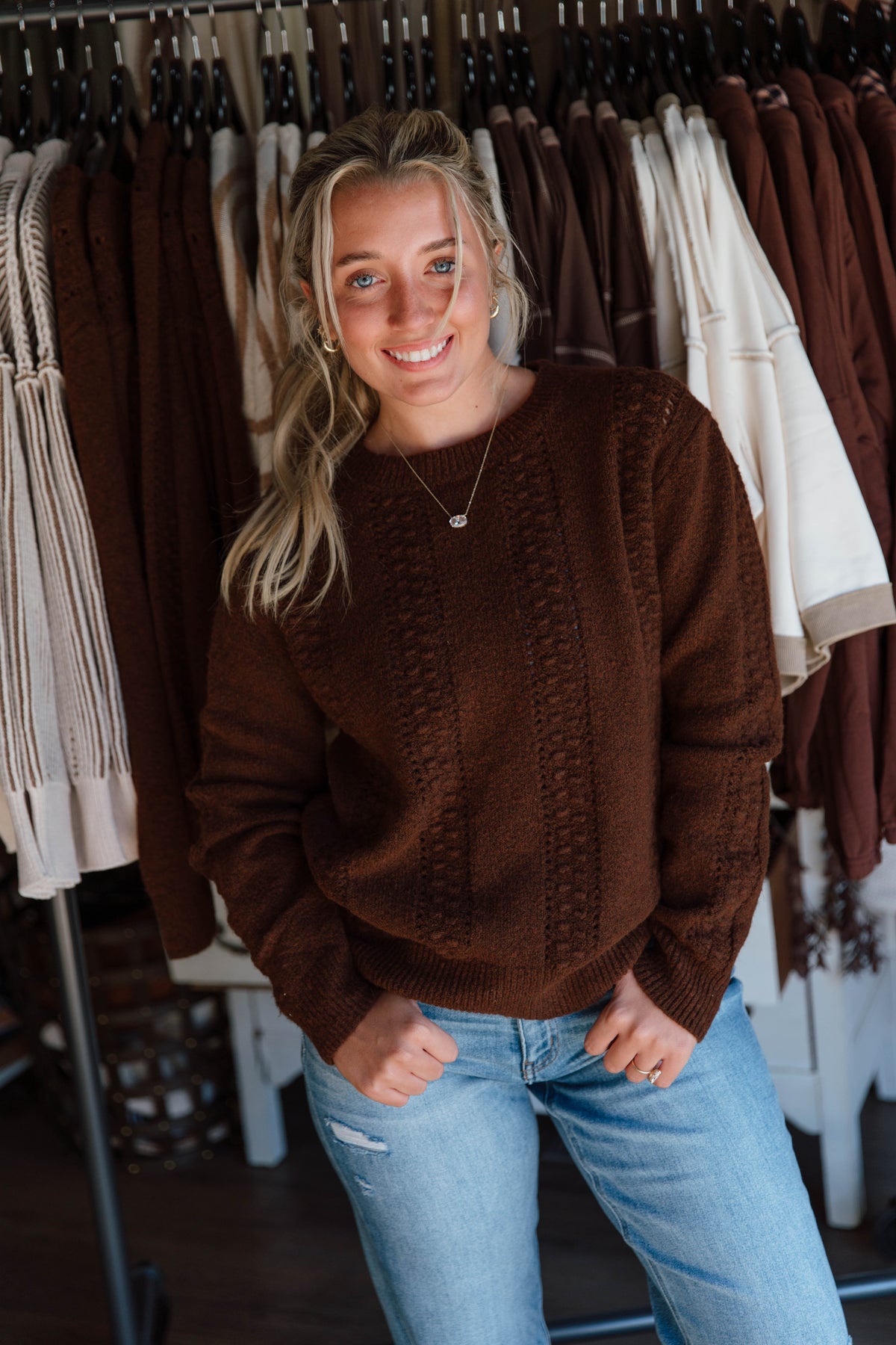 Textured Pullover Sweater