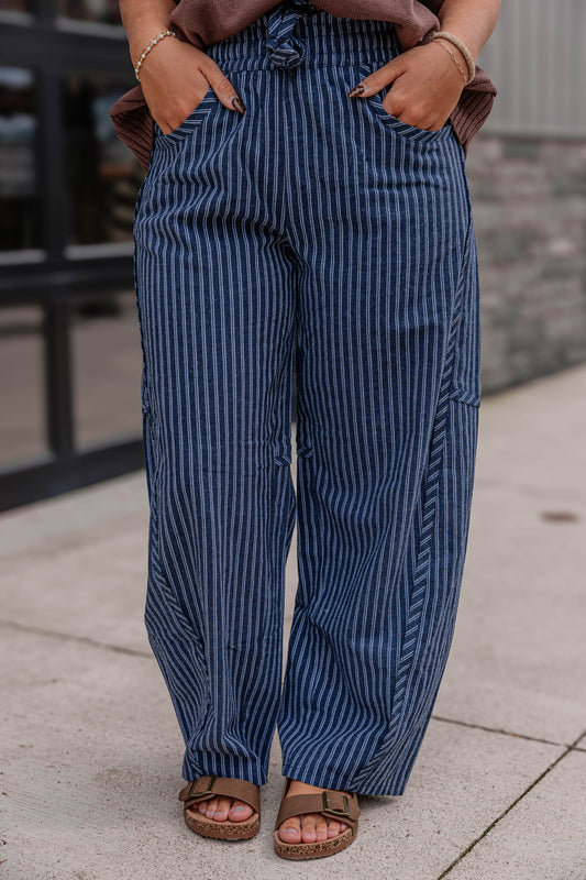 Drawstring Stripe Pants