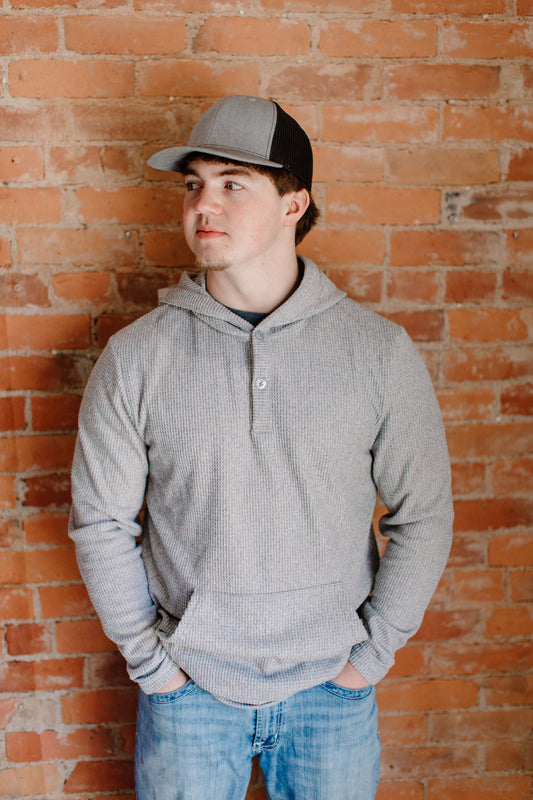 Men's Waffle-Knit Henley