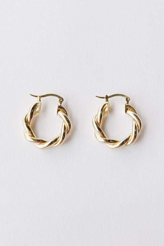 Gold Twist Hoops