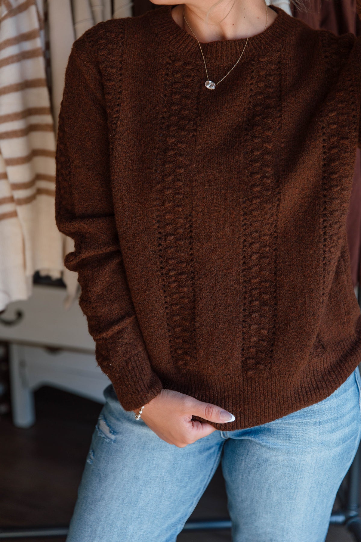 Textured Pullover Sweater