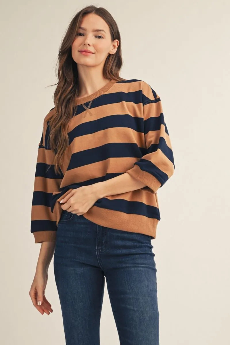 Jaelynn Stripe Crewneck