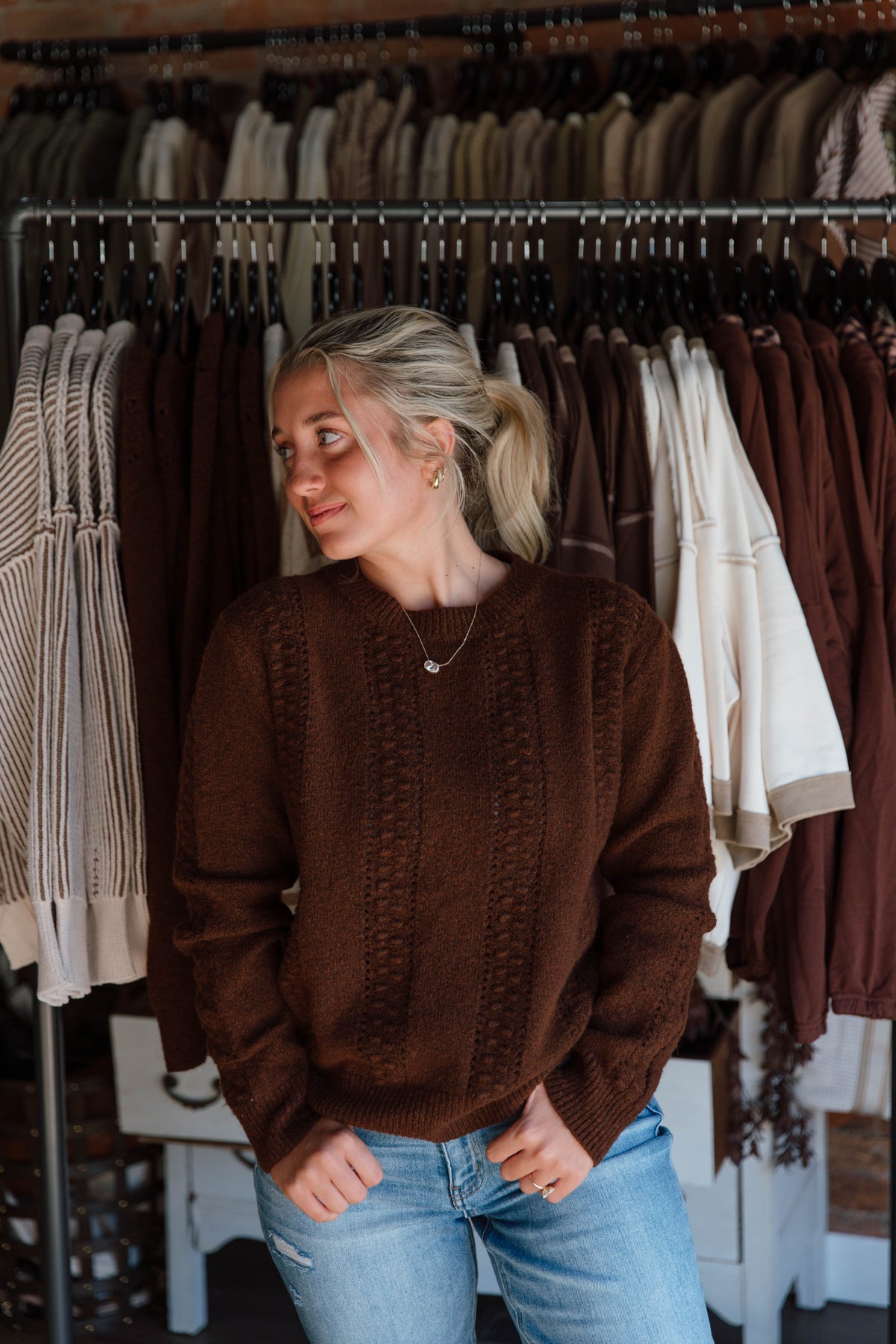 Textured Pullover Sweater