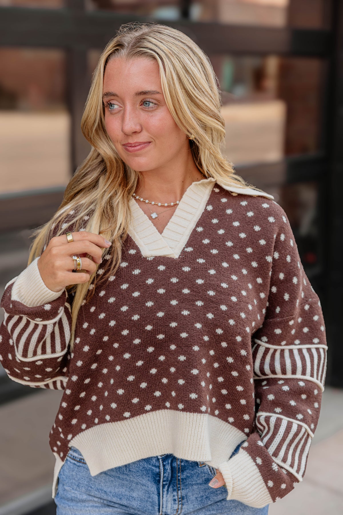Bessie Polka Dot Sweater