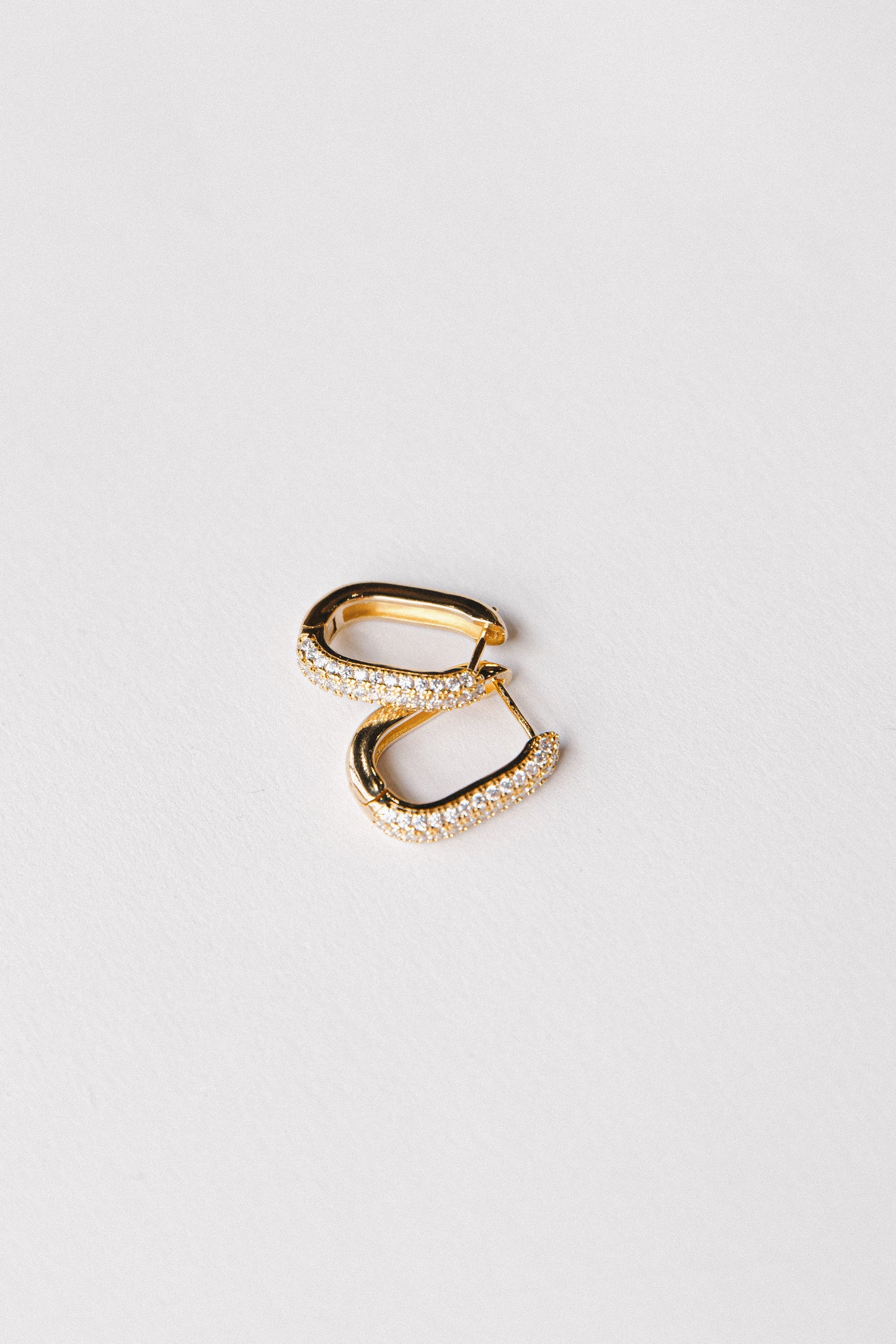 Gold CZ hoops