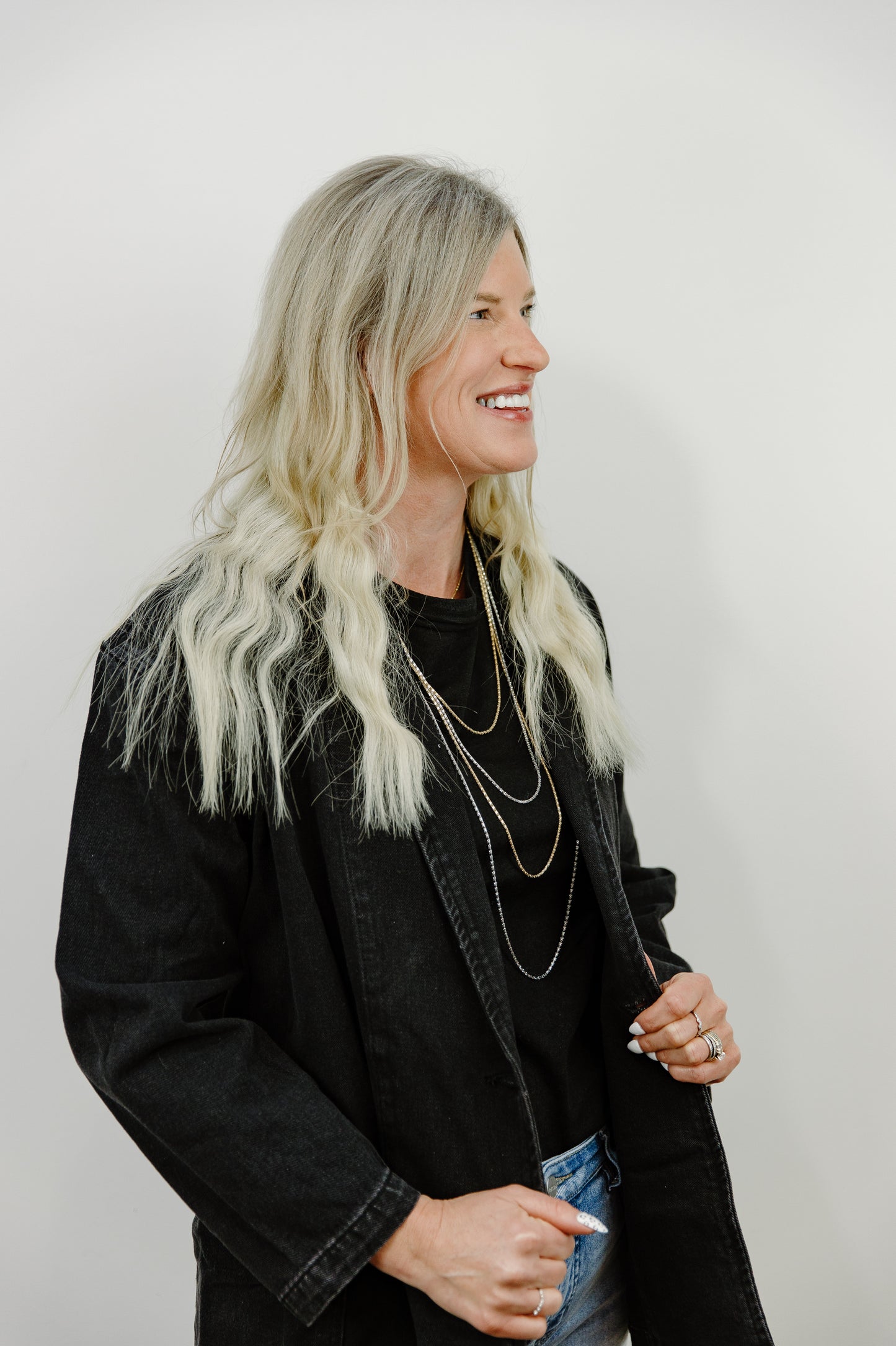 Black Denim Blazer