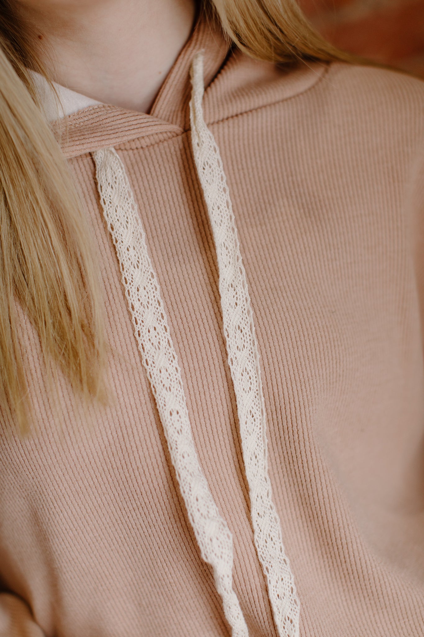 Textured Lace Hoodie