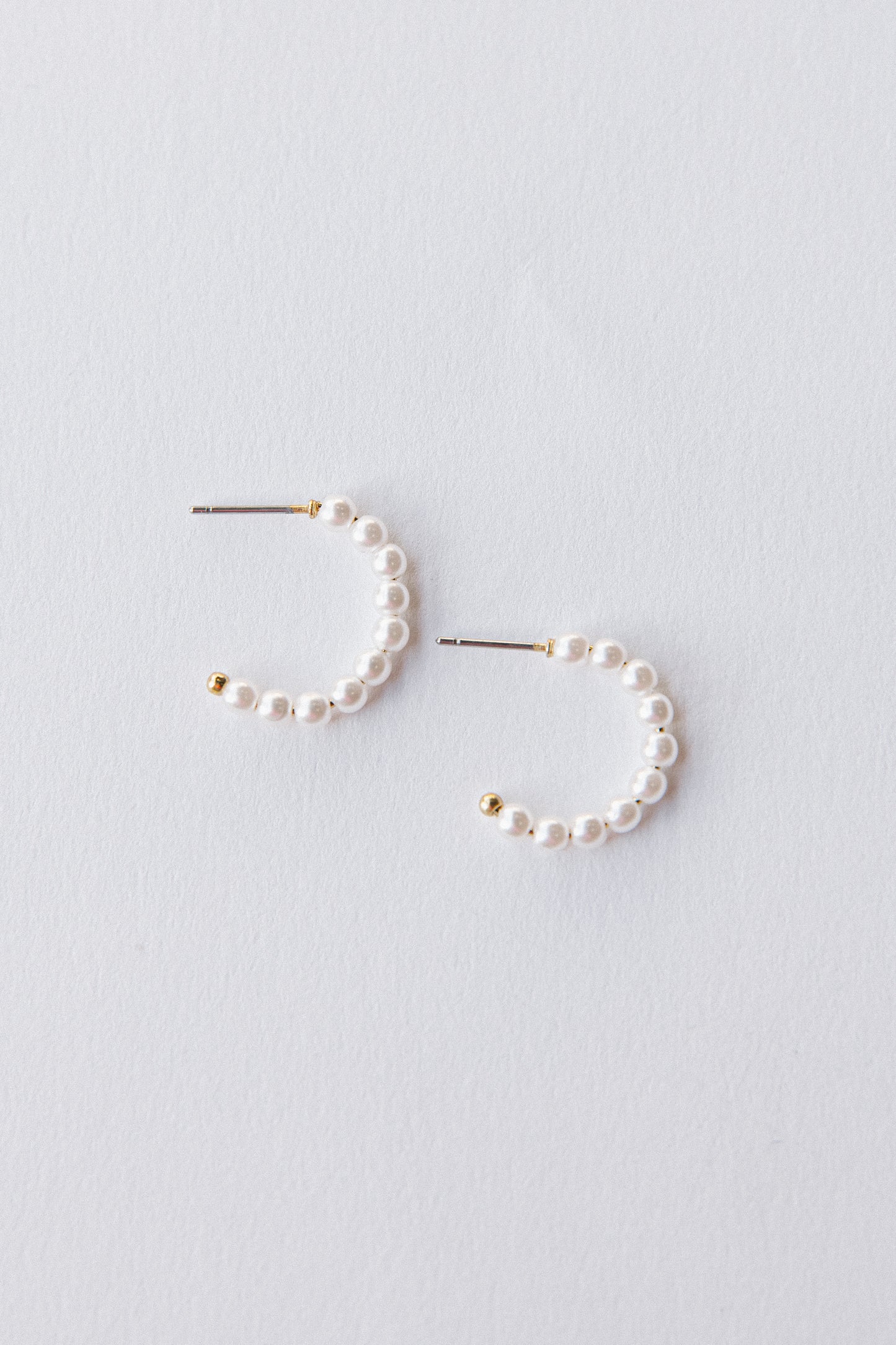 Small Pearl Hoops