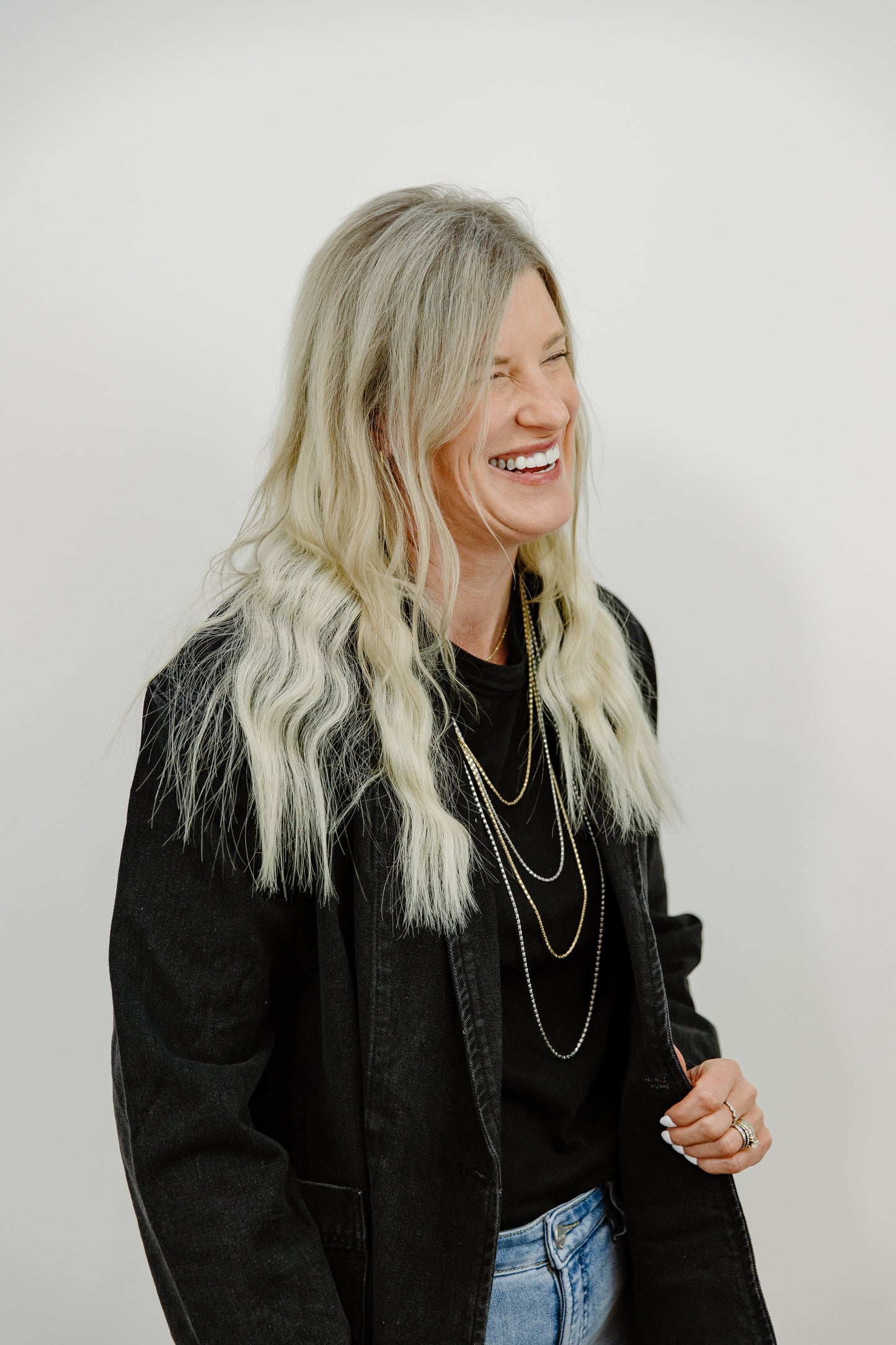 Black Denim Blazer