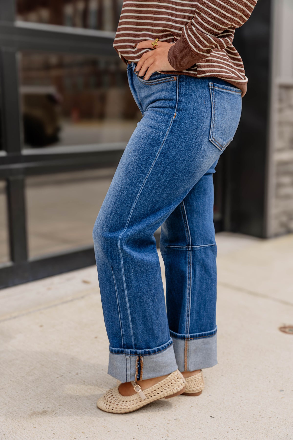 Cuffed Risen jeans