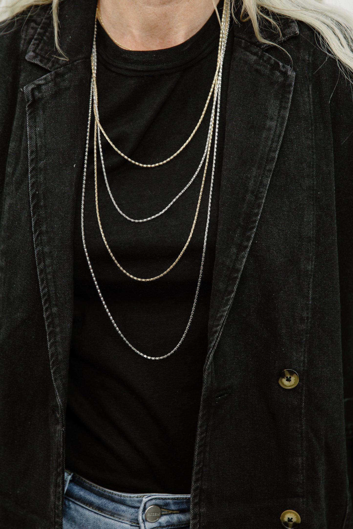 Black Denim Blazer