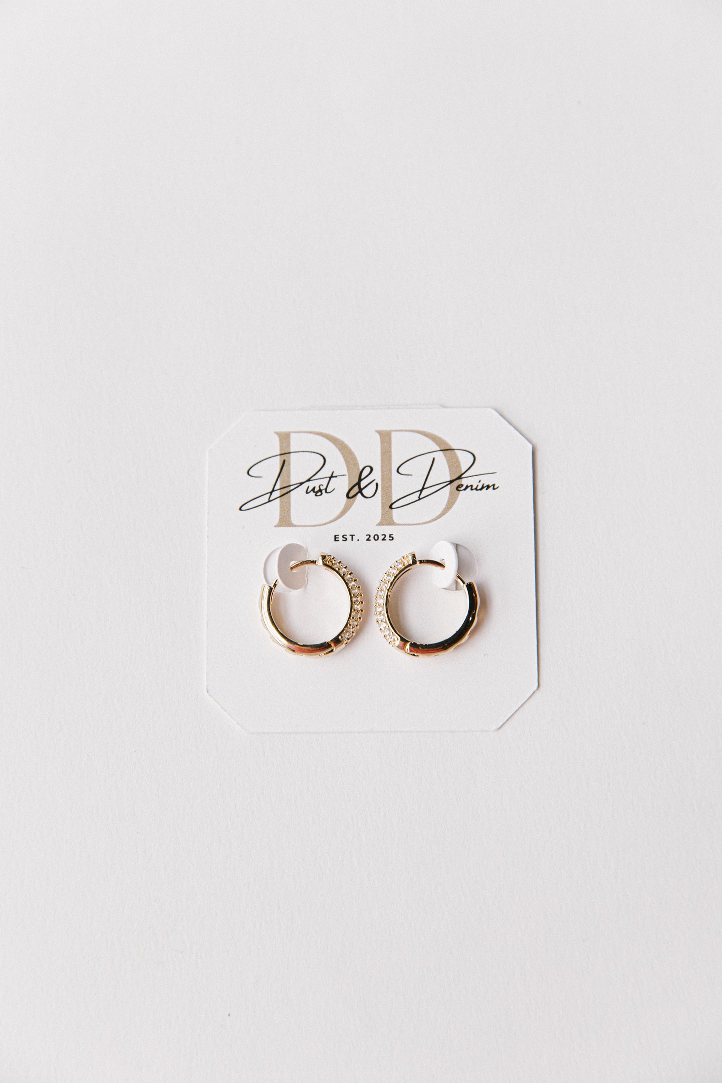 Pave Hoop Earrings