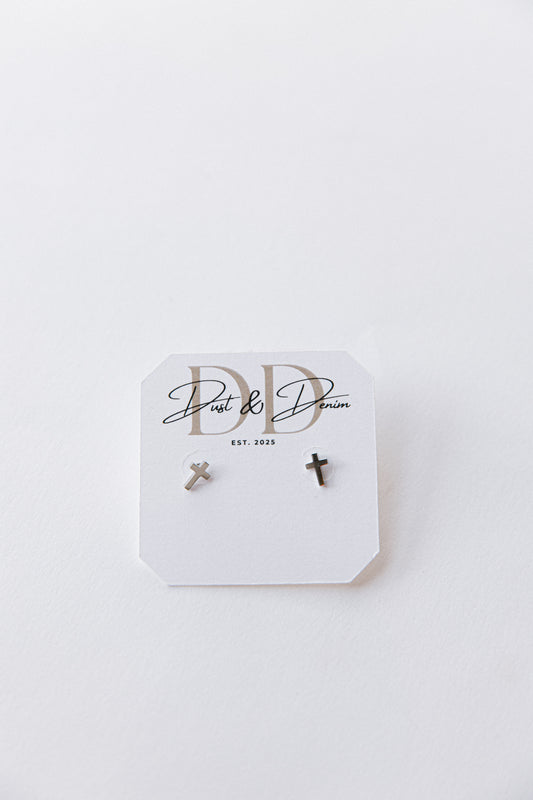 Mini Cross Earrings